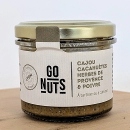 Tartinable cajou cacahuètes herbes de Provence et poivre BIO