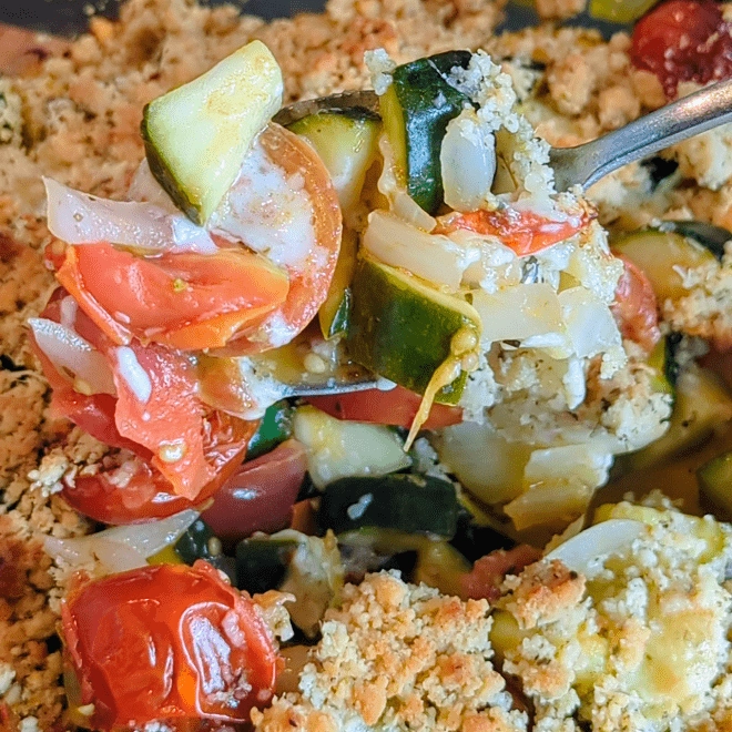 Crumble léger aux légumes d'été