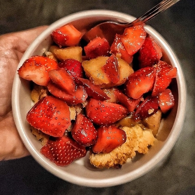 Crumble aux fraises