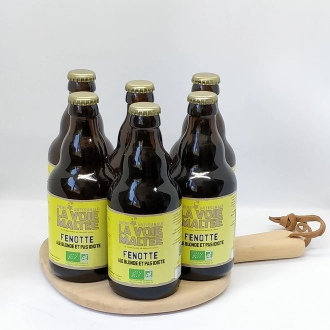 Panier de 6 petites bières blondes Pale Ale "Fenotte" BIO