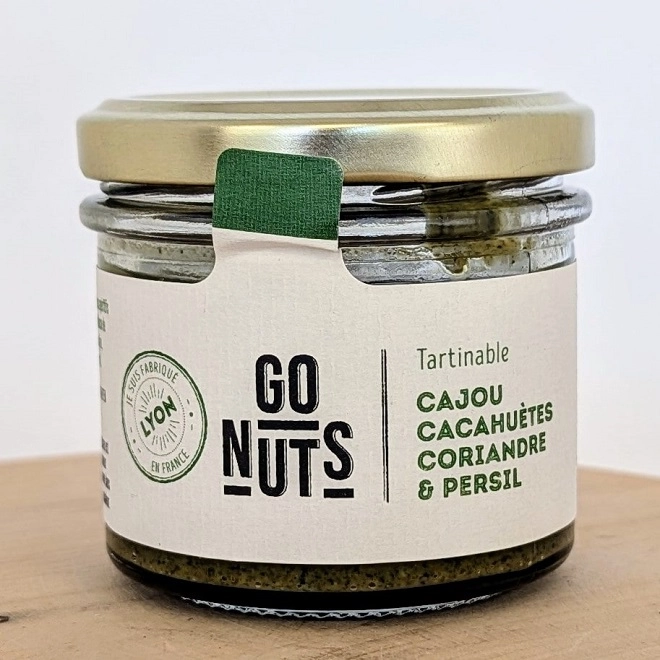 Tartinable cajou cacahuètes coriandre et persil BIO